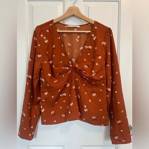 Orange Long Sleeve Abercrombie top size L